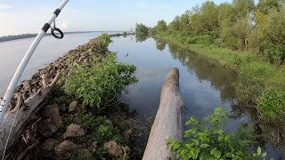 Fishing And Scouting A River Spot With Potential
