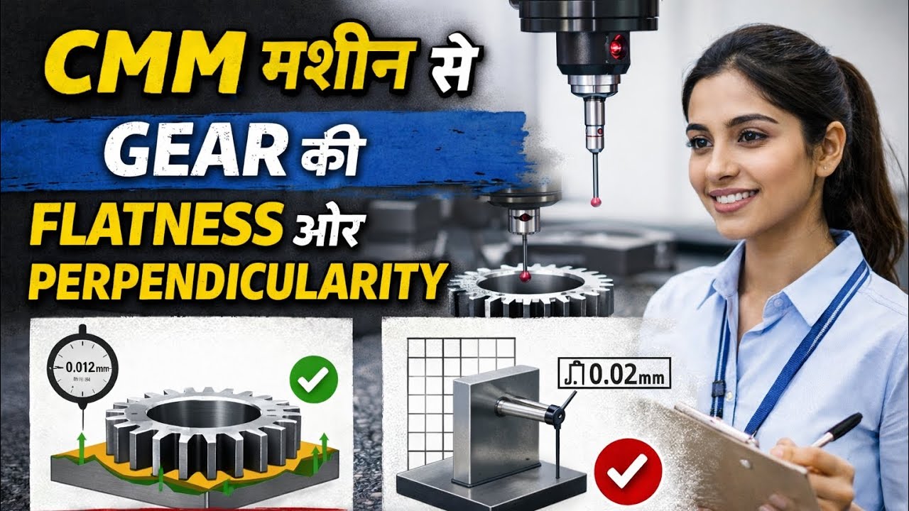 How to Check Gear Flatness and Perpendicularity in CMM Machine | Complete Tutorial 💯✅