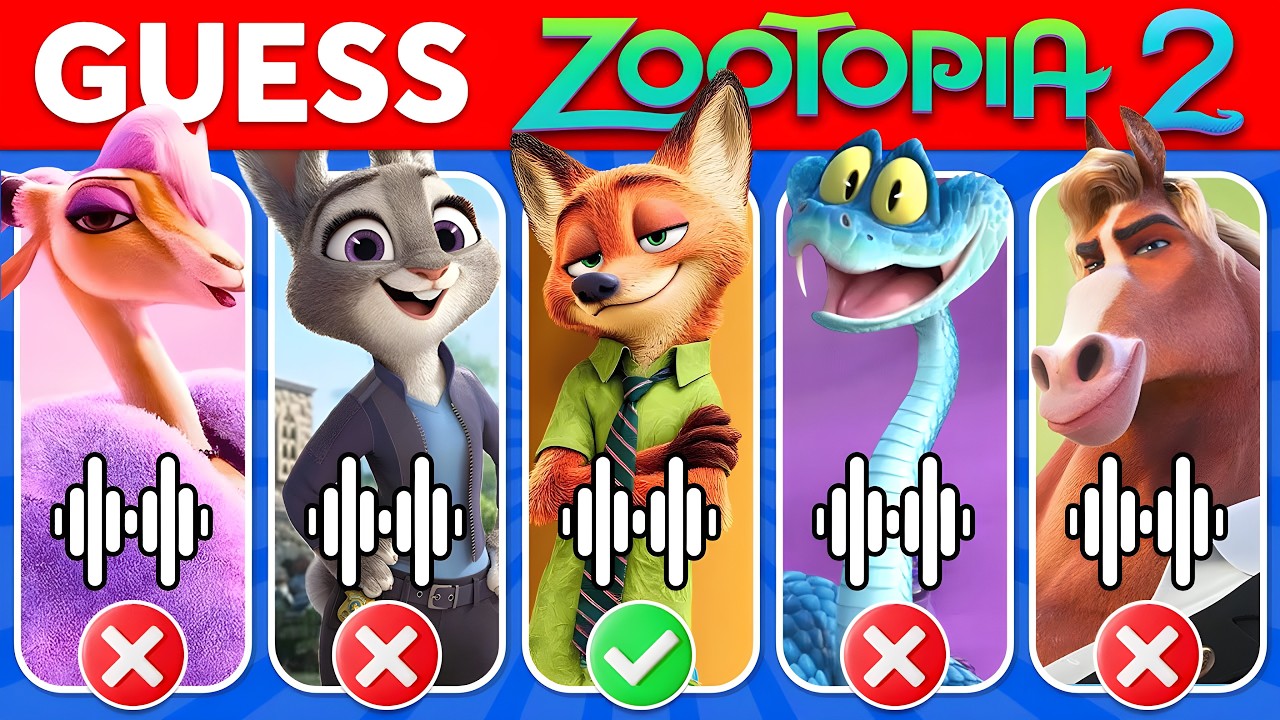 GUESS the ZOOTOPIA 2 Characters by VOICE & EMOJI! 🎤🦊🐰 | Ultimate Quiz