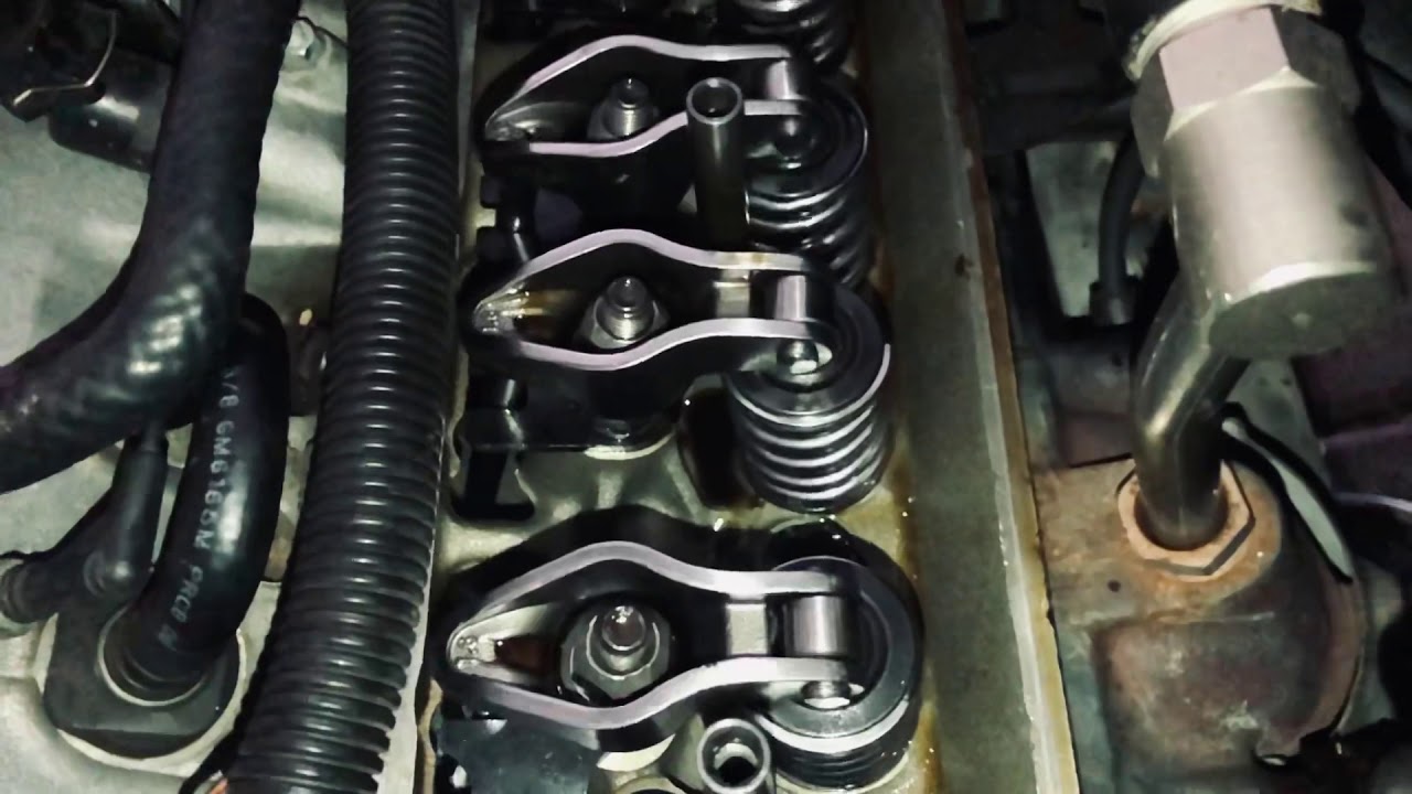 LT1 open valve train slow motion roller tip rockers YouTube