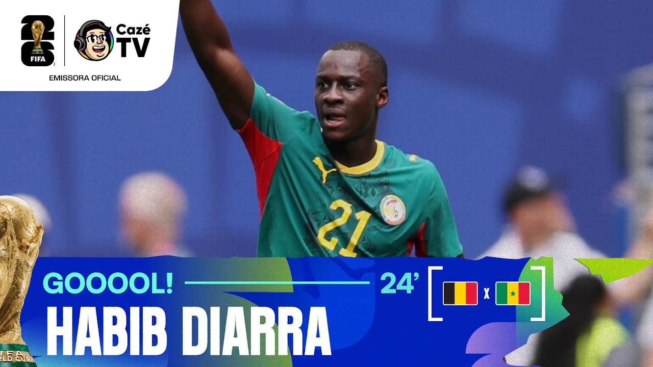 GOL! DIARRA CABECEIA, A BOLA BATE NA TRAVE E ELE APROVEITA O REBOTE PARA ABRIR O PLACAR PARA SENEGAL