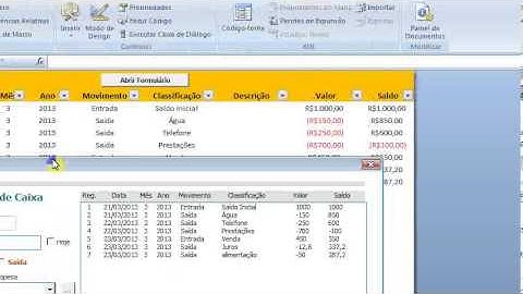 Video Aula 9 - Fluxo de caixa VBA excel - formulário para controle de caixa - código comentado