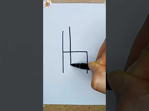 رسم سهل فقط بخطين يمكنك رسم كرسي 