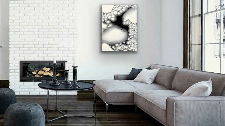 Monochromatic Pour. Number 3 in a Series.  Acrylic...