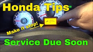 Honda Tips: Service Due Soon Reminder