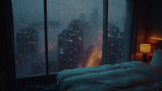 Put Away Your Worries & Fall Asleep With The Heavy Rain By The Window | Relaxing Sounds For Sleeping