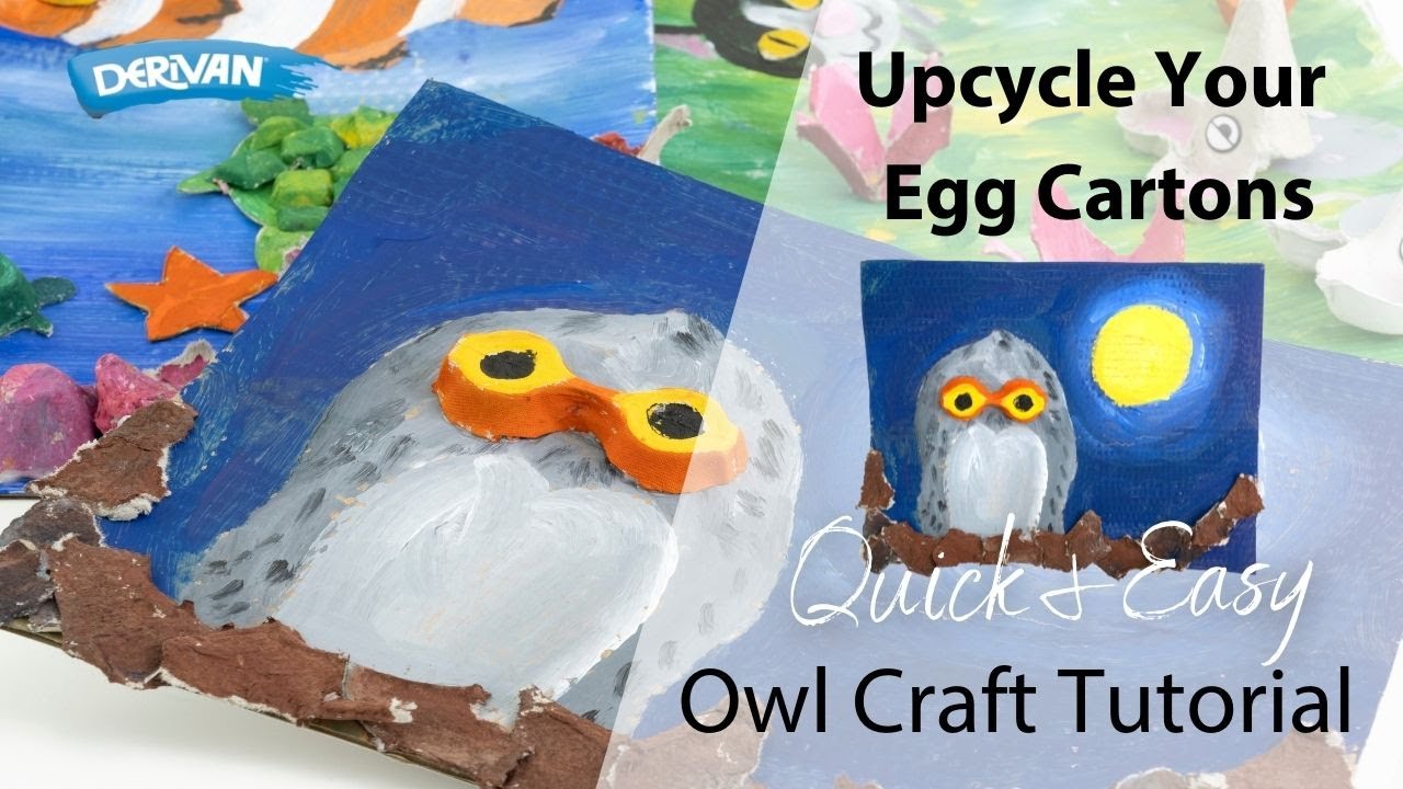 Upcycle Your Egg Cartons Quick & Easy Owl Craft Tutorial YouTube
