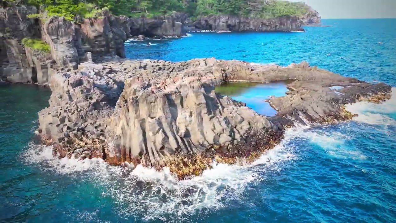 DRONE/47 静岡県 伊東市 観光スポット 大淀小淀ドローン空撮映像