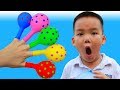 Learn Colors With Balloons | Finger Family Songs | 色の歌 - 赤ちゃん 童謡 色を学ぶ 子供のための と ロリポップ