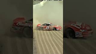 Tony Stewart takes lead as Dale, Jr. wheel hops into turn 1 gravel trap at 2002 Sirius at the Glen