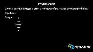 Print Rhombus Pattern: Coding Interview Problem Explained