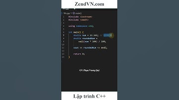 Học C++ - 94 - Làm tròn số thập phân lên 2 chữ số #laptrinh #hoclaptrinh #cplusplus #cpp #c++