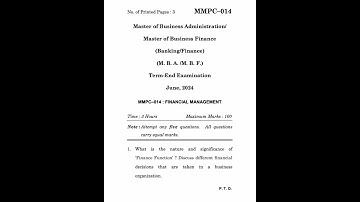 MMPC-014 June 2024 | IGNOU Previous Year Question Paper