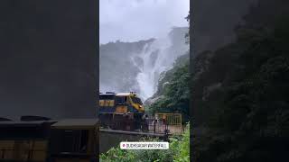 Dudhsagar Falls Train Crossing dudhsagar rain
