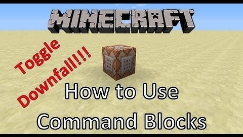 How to Toggle Downfall in Minecraft (Control Rain) With Command Blocks