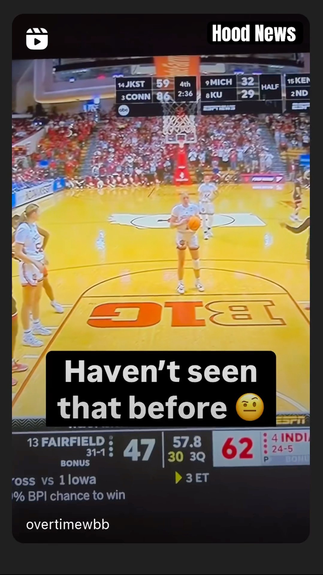 Haven’t seen that before #hoodnews #indiana #basketball #LexusBargesser #indianahoosiers #omg #wow