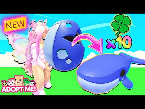 I Got 10x LUCK Hatching NEW Endangered Eggs In Adopt Me... Roblox