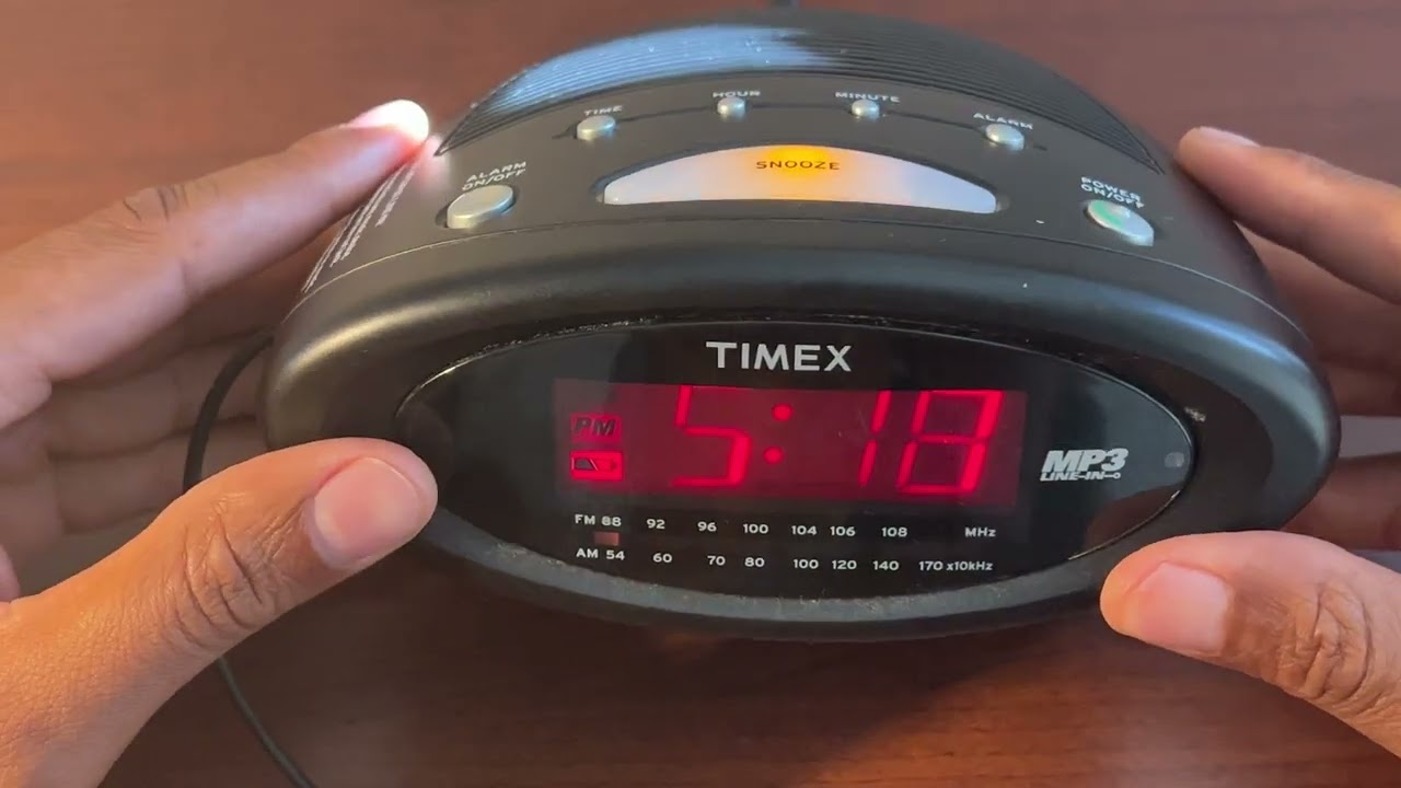 Top 71+ imagen timex alarm clock how to set time