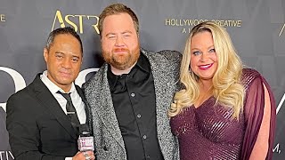 PAUL WALTER HAUSER & AMY BOLAND HAUSER w/ TYRONE TANN - 2024 HCA’s ASTRA TV Awards Wealth