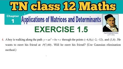 TN 12 Maths Exercise 1.5 Q.No.4 Applications of Matrices and Determinants