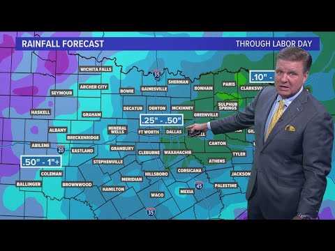 DFW Weather: Rain coming Labor Day weekend, bringing cooler temps - YouTube
