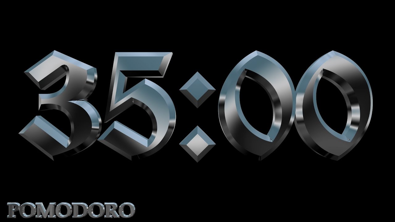 35 Minute Silver Timer - Study - Work - Deep Focus - Countdown Timer ...