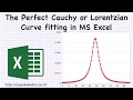 The Perfect Cauchy or Lorentzian Curve fitting in MS Excel | Curve Fittings | Mathematics | Excel