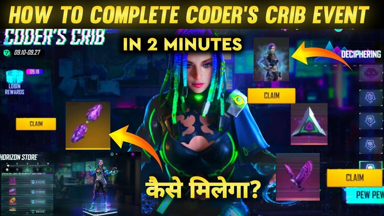 How To Complete Coder's Crib Event In Free Fire | Kaise Complete Karen?Full Details |Moco Coder Crib