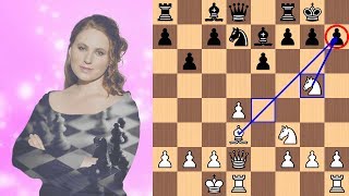 Judit Polgár's beautiful attacking idea vs Ferenc Berkes | 2003