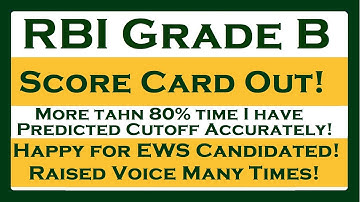 RBI Grade B Phase 1 Score Card Released!