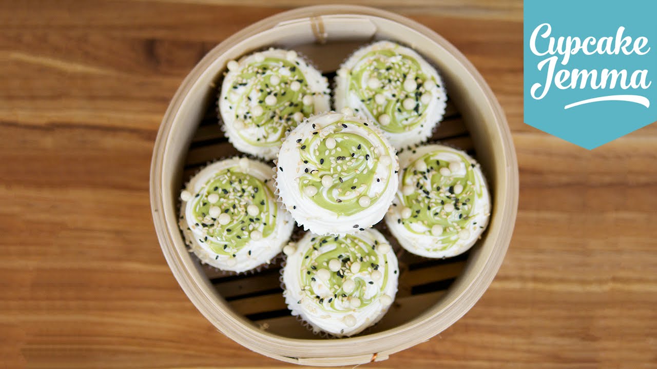 Green Tea & White Chocolate Cupcake Recipe | Cupcake Jemma | CupcakeJemma