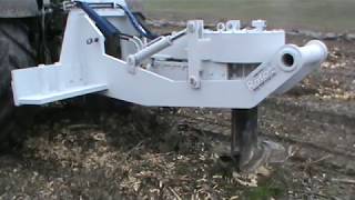 Rotor 3P Stump cutter in poplar tree plantation