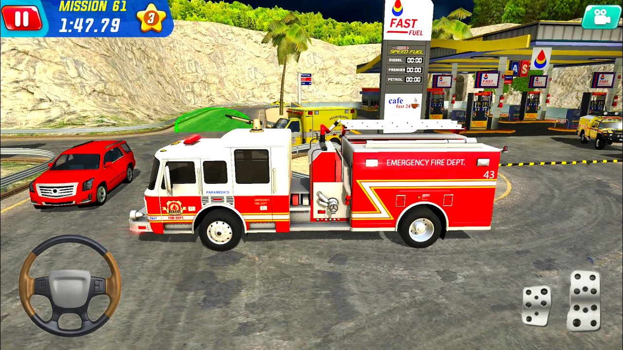 Coast Guard Firetruck Drive - Emergency Beach Patrol Simulator - Android Gameplay
