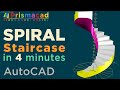 How to build a Spiral staircase with AutoCAD in 4 minutes - Architecture