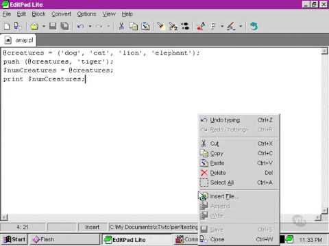 VTC Player   Perl Fundamentals, Array functions