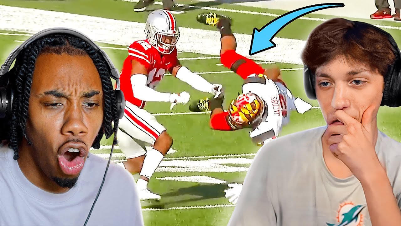 Eli Mack & Blakeps React To 'Most VICIOUS HITS in Football' - YouTube