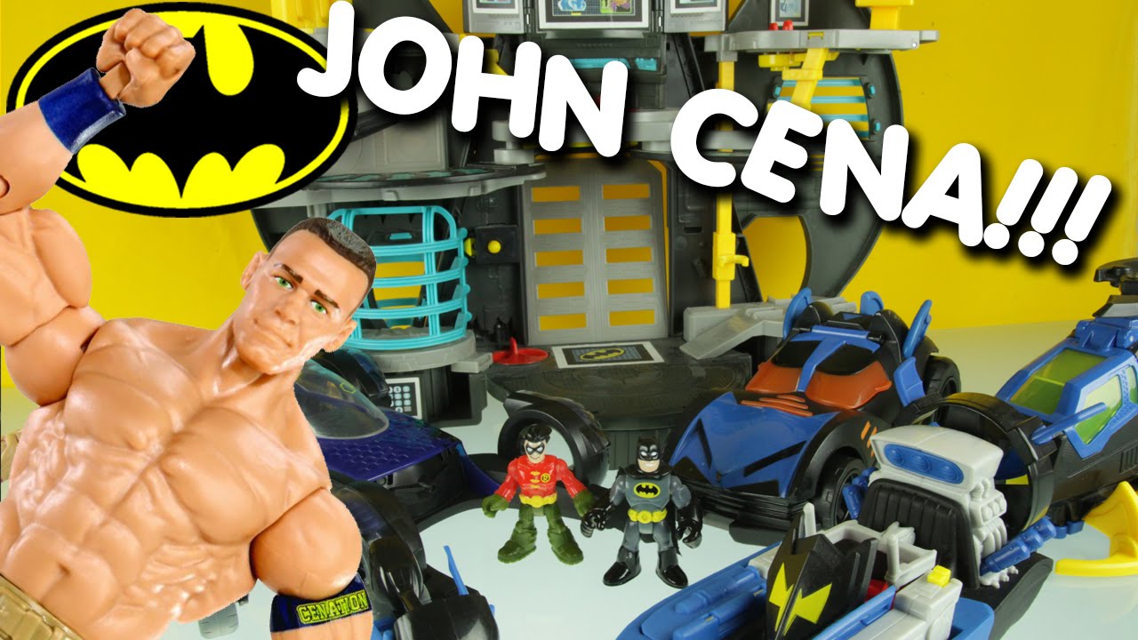 Batman and Robin Get A Visit From JOHN CENA wwf meme music imaginext toys