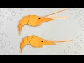 DIY ORIGAMI SHRIMP Paper Crafts For School Paper Craft Easy Origami Paper Shrimp Prawns 