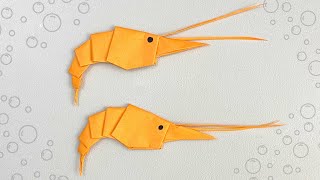 DIY ORIGAMI SHRIMP 🦐  \/ Paper Crafts For School \/ Paper Craft \/ Easy Origami \/ paper shrimp (prawns)