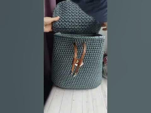 Рюкзак вязаный из полиэфирного шнура - YouTube
