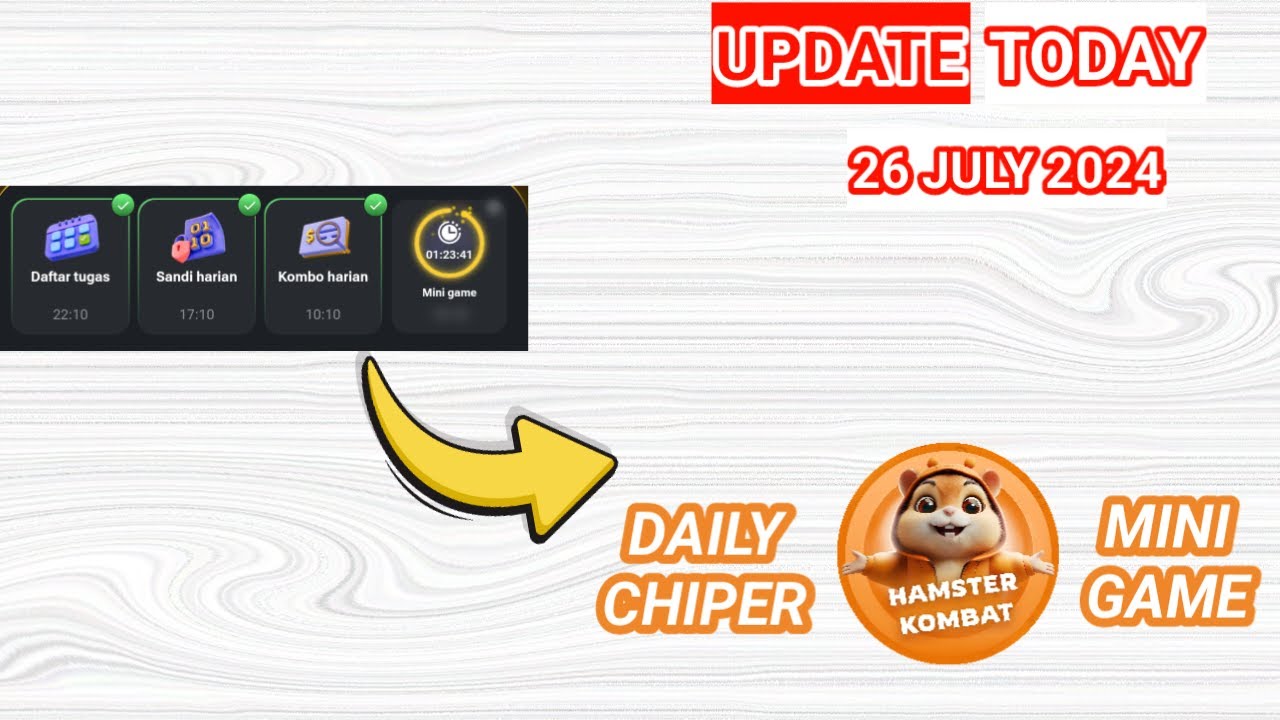 UPDATE! SANDI,MINI GAME,HAMSTER KOMBAT HARI INI 26 JULY 2024 - YouTube