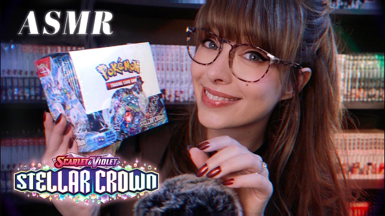 ASMR 🌌 3 Hour Pokémon TCG Booster Box Opening: Stellar Crown! ✮ Whispered Card Opening For Sleep 💤