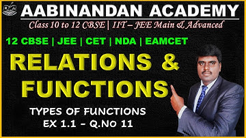 Ex 1.1 Q.No 11 | Relations and Functions Class 12 CBSE Maths Tamil | CBSE 12 Maths NCERT Solution