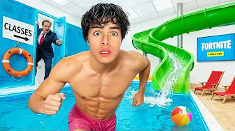 I Built a SECRET Pool In School!