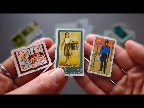 ASMR BRIEFMARKEN SORTIEREN (DDR, Dt. Bundespost, ausländische Briefmarken) | Geflüstert