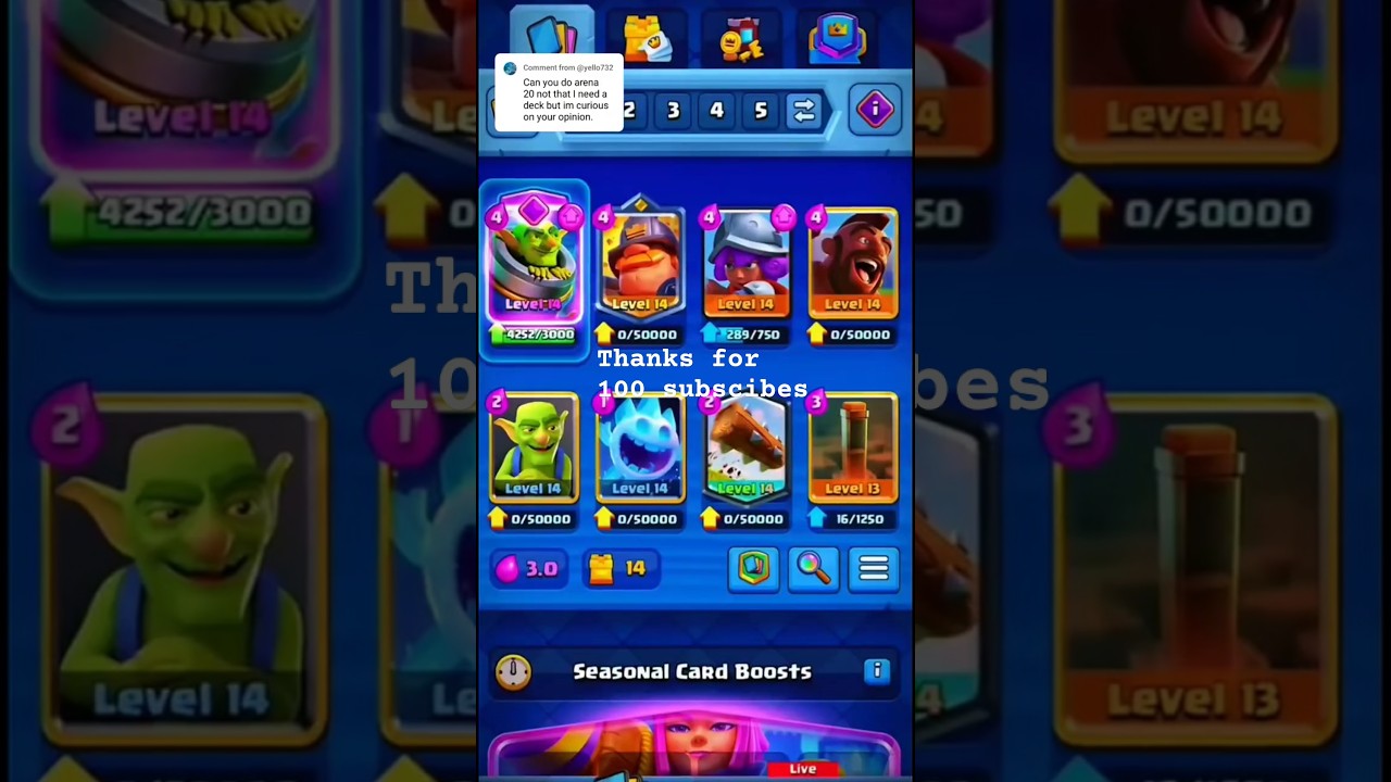 Best deck for arena 20 in clash royale 