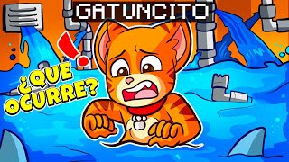 ¡GATUNCITO ESCAPA DE LA INUNDACIÓN! 😨 🌊 | ¿PODRÁ SOBREVIVIR O MORIRÁ AHOGADO? EN MINECRAFT