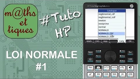 PROBA : Calculer une probabilité pour une loi normale - Tutoriel HP Prime
