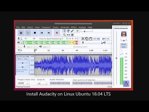 Audacity Linux- Install on Linux Ubuntu Unity 18.04.1 LTS Video Tutor