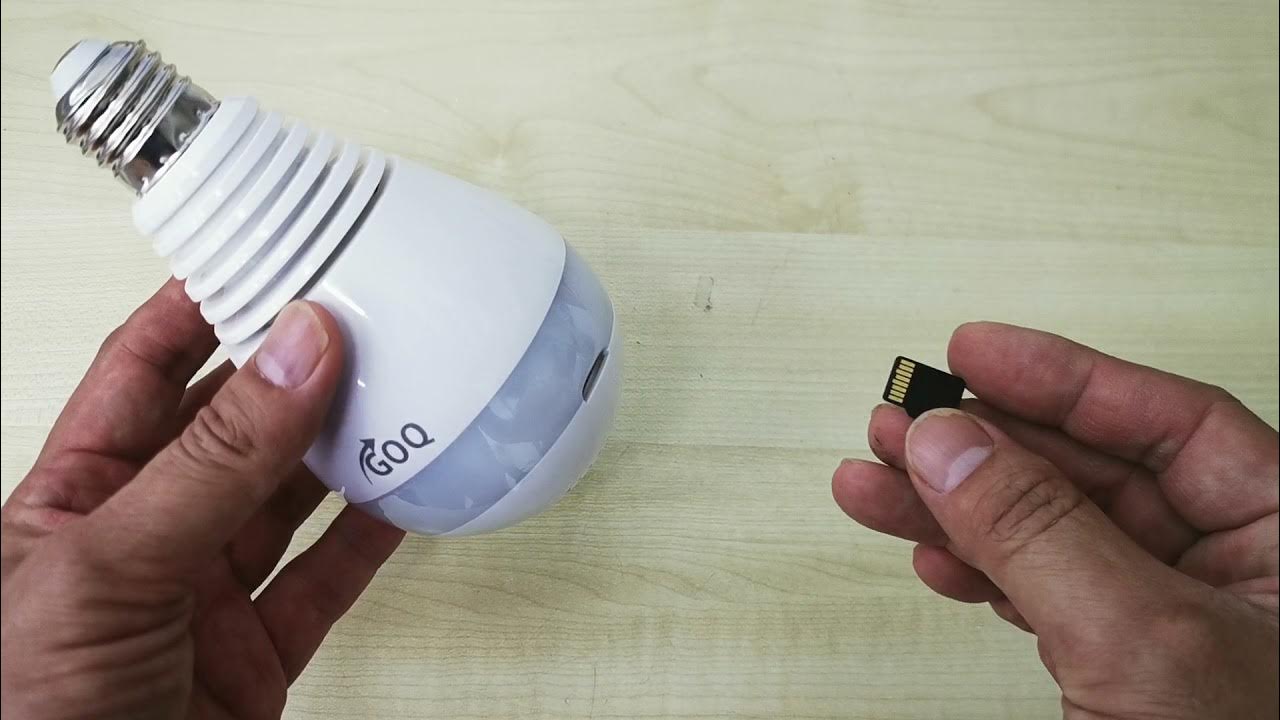 GOQ BULB CCTV HOW TO INSERT MEMORY CARD YouTube